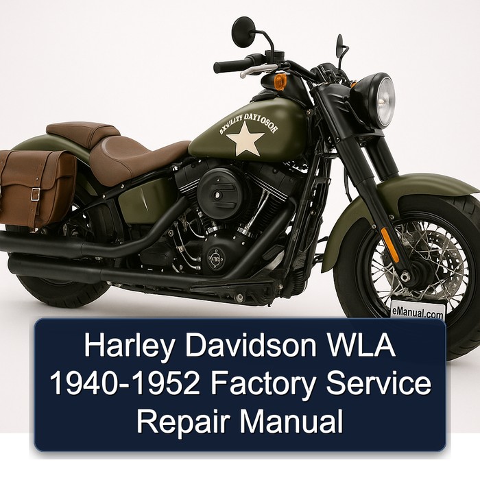 Harley Davidson WLA 1940-1952 Factory Manual de servicio y reparación