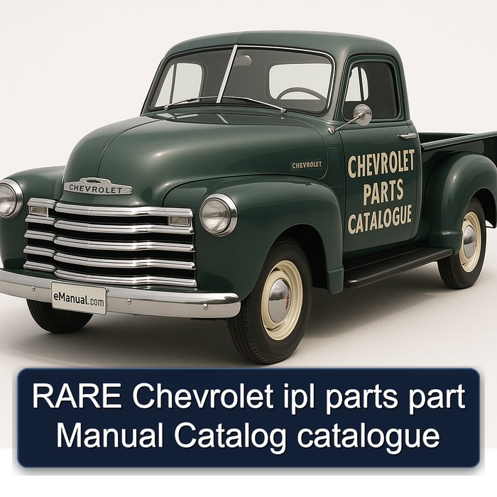 RARE Chevrolet ipl parts part Manual Catalog catalogue