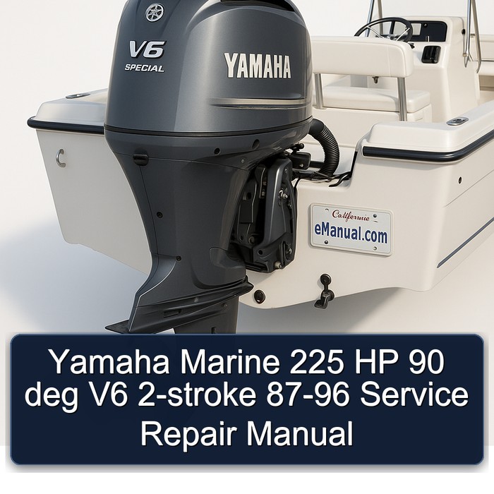 Yamaha Marine 225 HP 90 deg V6 2-stroke 87-96 Manual de servicio y reparación