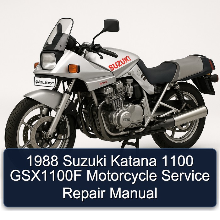 1988 Suzuki Katana 1100 GSX1100F Motorcycle Manual de servicio y reparación