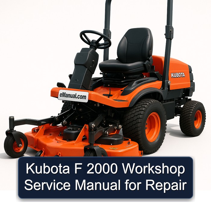 Kubota F 2000 Workshop Service Manual for Repair 