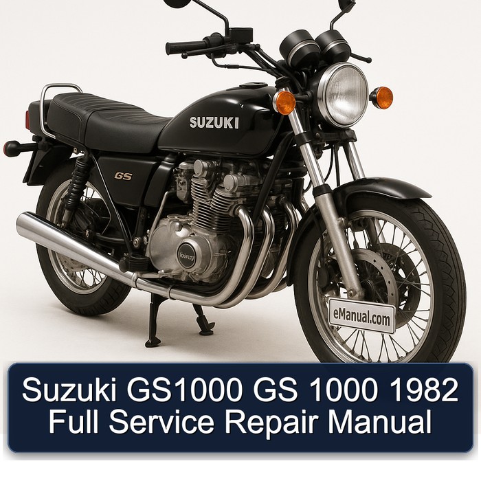 Suzuki GS1000 GS 1000 1982 Full Manual de servicio y reparación