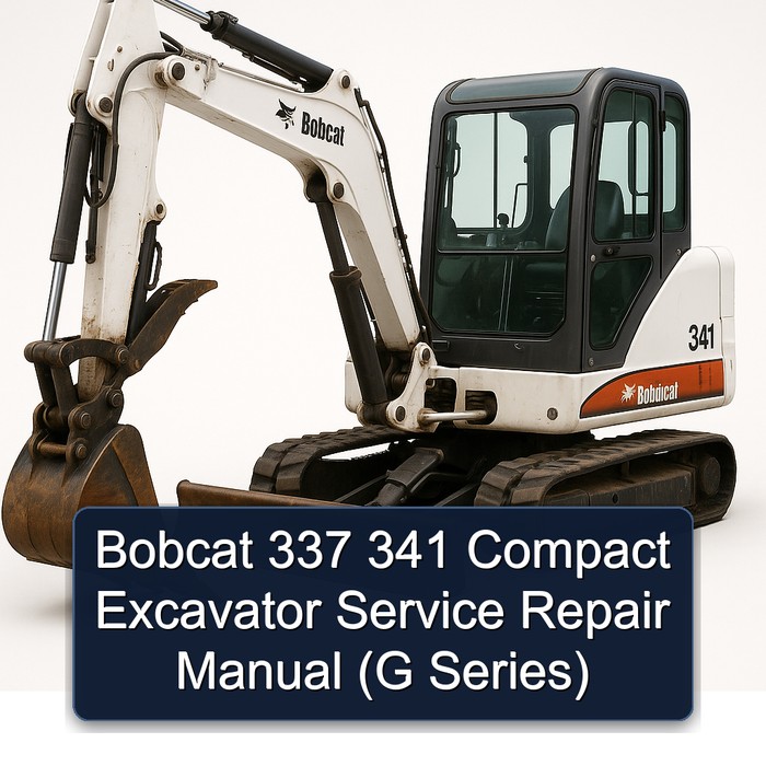 Bobcat 337 341 Compact Excavator Service Repair Manual (G Series)