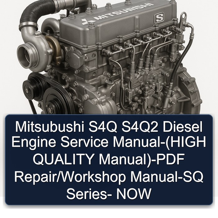Manual de Servicio del Motor Diesel Mitsubishi S4Q/S4Q2 (PDF) - Serie SQ - Alta Calidad