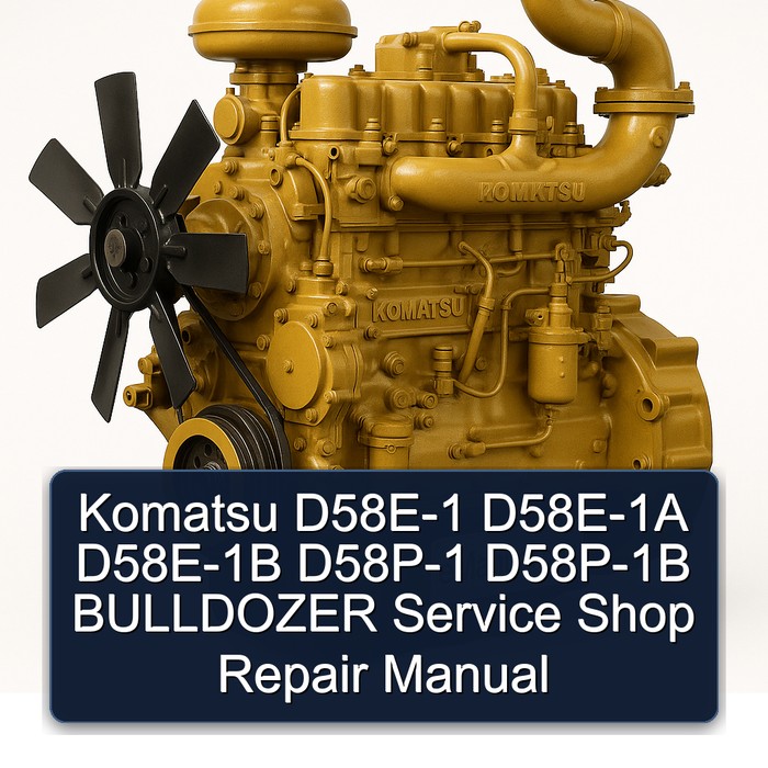 Komatsu D58E-1 D58E-1A D58E-1B D58P-1 D58P-1B BULLDOZER Service Shop Repair Manual