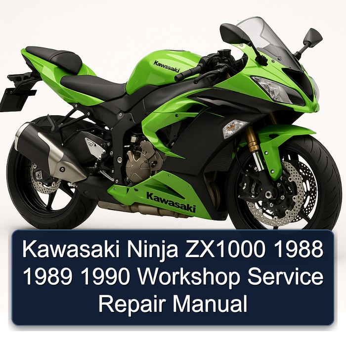 Kawasaki Ninja ZX1000 1988 1989 1990 Workshop Manual de servicio y reparación