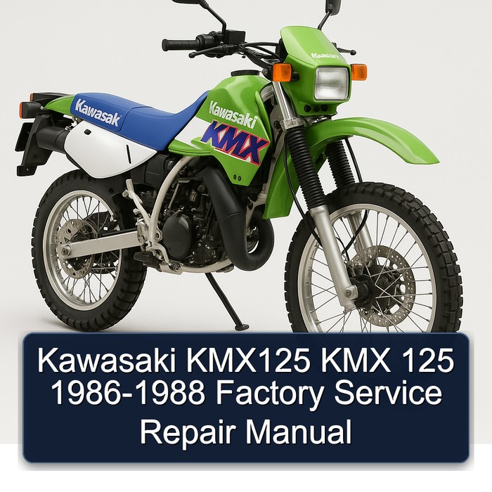 Kawasaki KMX125 KMX 125 1986-1988 Factory Manual de servicio y reparación