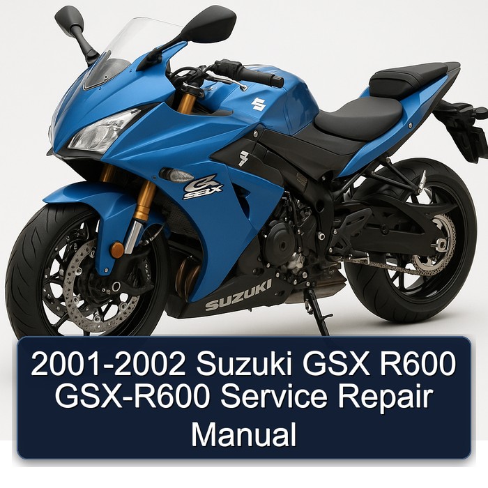 2001-2002 Suzuki GSX R600 GSX-R600 Manual de servicio y reparación