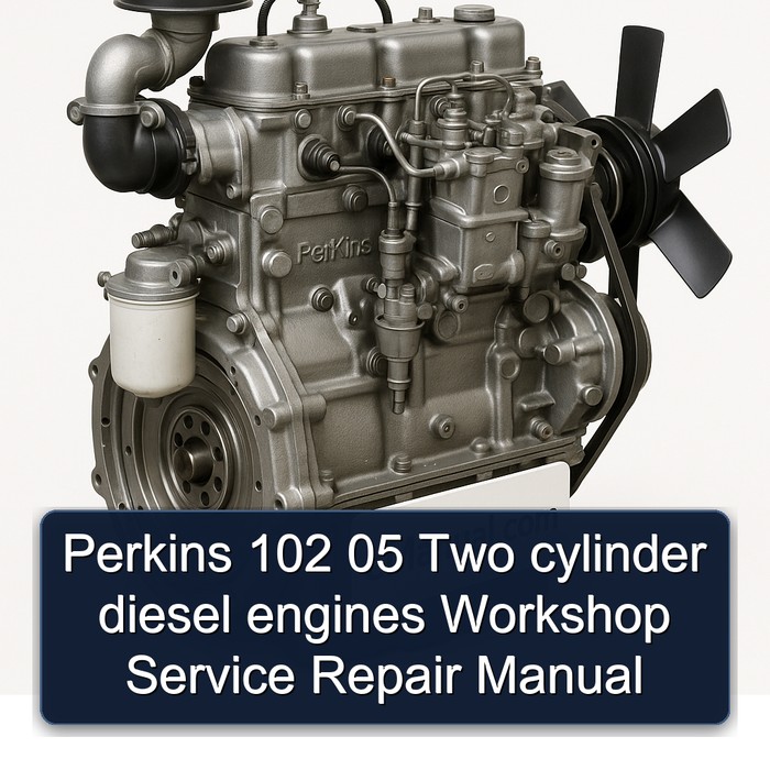 Manual de Reparación y Servicio para Motores Diesel Perkins 102 05 de Dos Cilindros