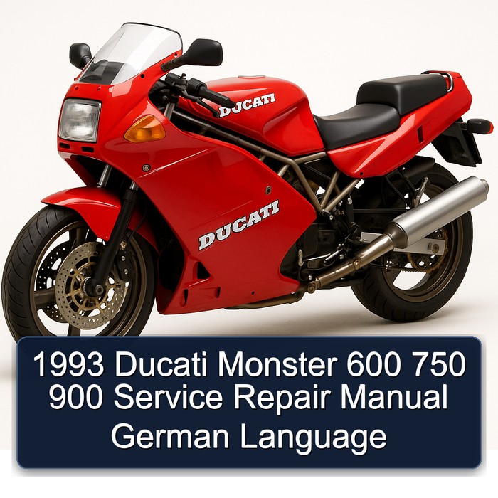 1993 Ducati Monster 600 750 900 Manual de servicio y reparación German Language