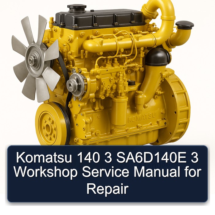 Komatsu 140 3 SA6D140E 3 Workshop Service Manual for Repair