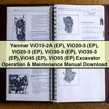 Yanmar ViO15-2A to ViO55 Excavator Operation & Maintenance Manual