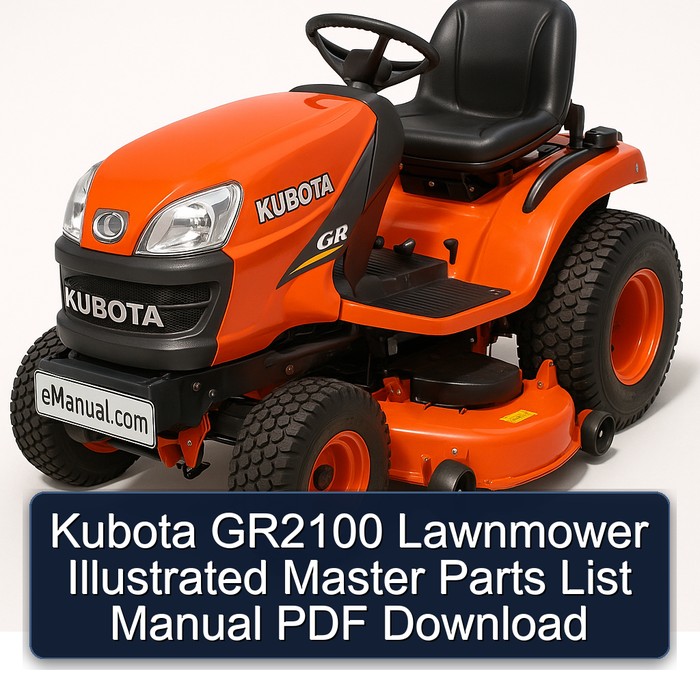 Kubota GR2100 Lawnmower Illustrated Master Parts List Manual PDF Download