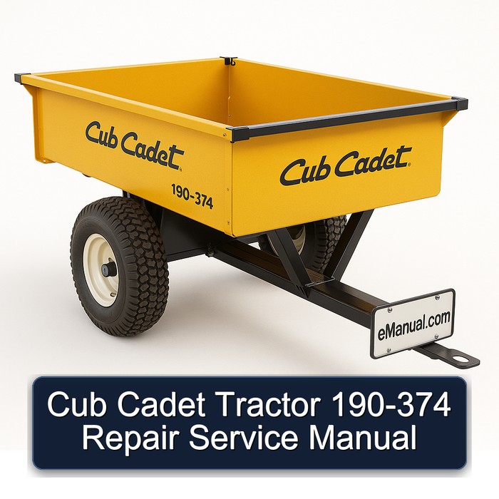 Cub Cadet Tractor 190-374 Workshop Service Repair Manual PDF Download