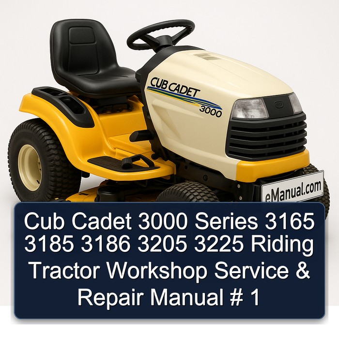 Manual de Servicio y Reparación para Tractor de Jardín Cub Cadet Serie 3000