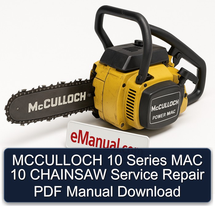 MCCULLOCH 10 Series MAC 10 CHAINSAW Service Repair PDF Manual Download