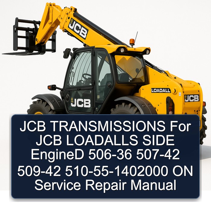 JCB TRANSMISSIONS For JCB LOADALLS SIDE EngineD 506-36 507-42 509-42 510-55-1402000 ON Service Repair Manual 