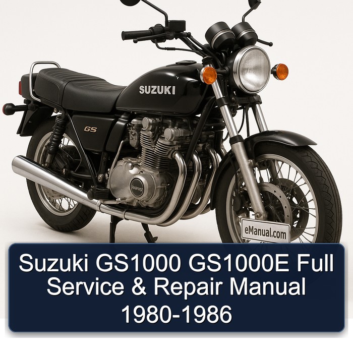 Suzuki GS1000 GS1000E Full Manual de servicio y reparación 1980-1986