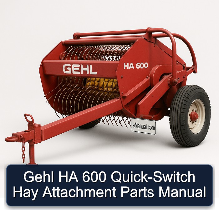 Gehl Ha 600 Quick-Switch Hay Attachment Parts Catalog PDF Download
