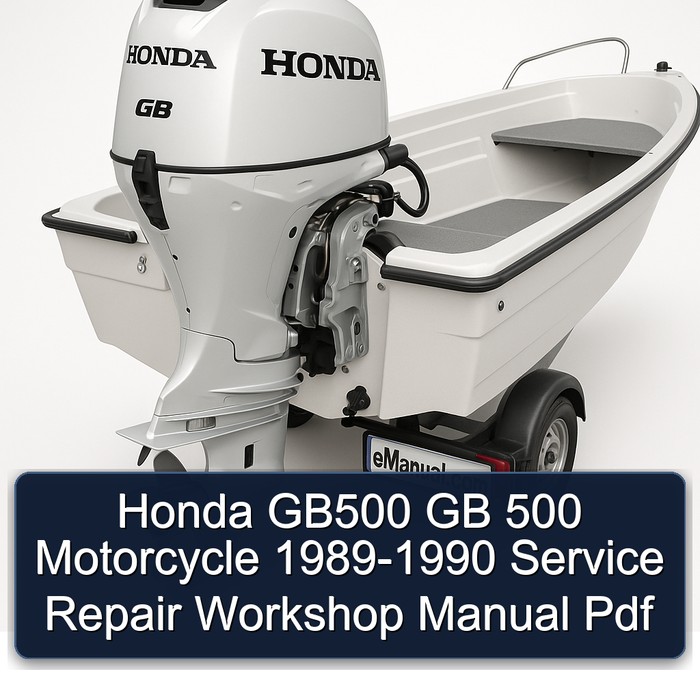 Honda GB500 GB 500 Motorcycle 1989-1990 Service Repair Workshop Manual Pdf
