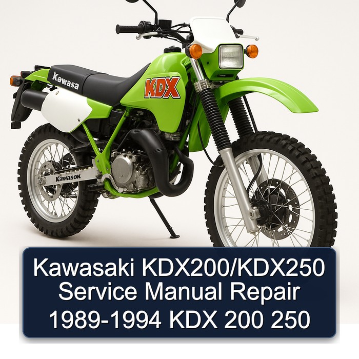 Kawasaki KDX200/KDX250 Service Manual Repair 1989-1994 KDX 200 250