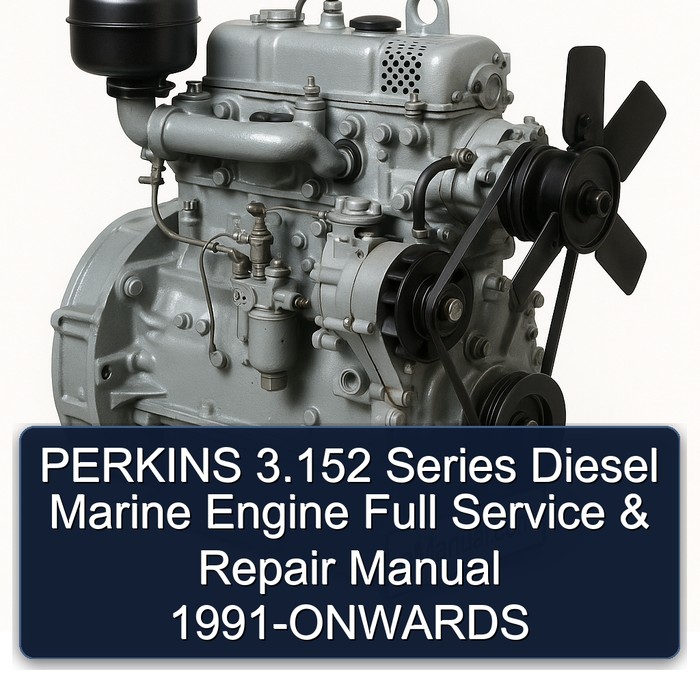 Manual de Servicio y Reparación Completo para Motores Diésel Marinos Perkins Serie 3.152 (1991 en Adelante)