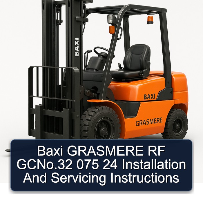 Baxi GRASMERE RF GCNo.32 075 24 Installation And Servicing Instructions