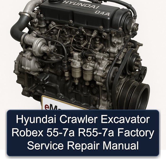 Hyundai Crawler Excavator Robex 55-7a R55-7a Factory Manual de servicio y reparación