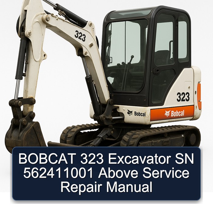 BOBCAT 323 Excavator SN 562411001 Above Service Repair Manual