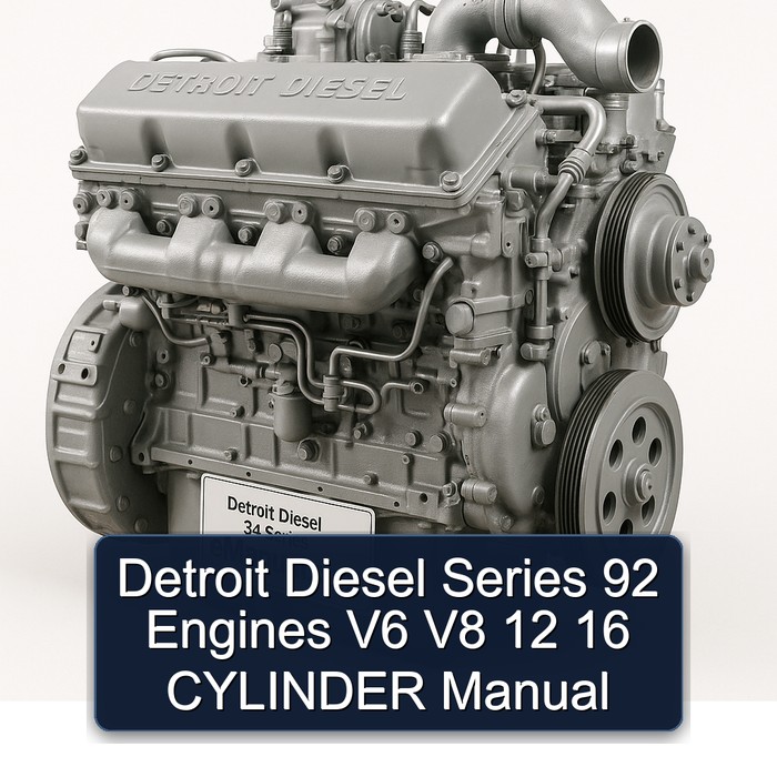 Detroit Diesel Series 92 Engines V6 V8 12 16 CYLINDER Manual 