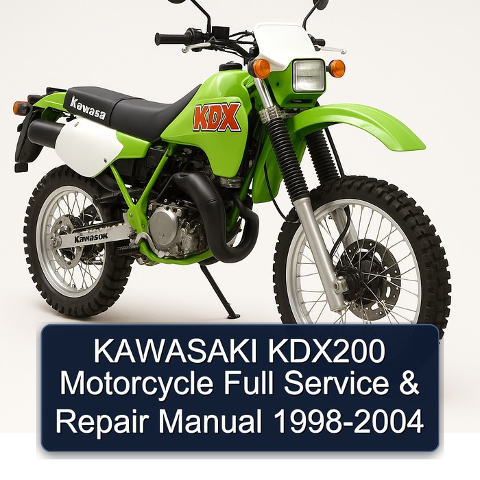 KAWASAKI KDX200 Motorcycle Full Manual de servicio y reparación 1998-2004