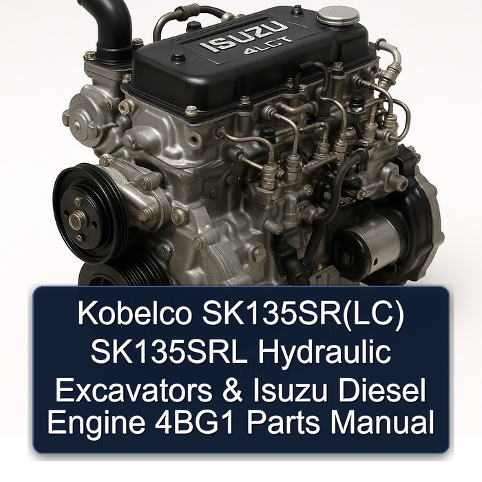 Kobelco SK135SR(LC) SK135SRL Hydraulic Excavators & Isuzu Diesel Engine 4BG1 Parts Manual (YY01-00101 LK01-01001 LK03-01107 YH01-00101) S3YY00003ZE04