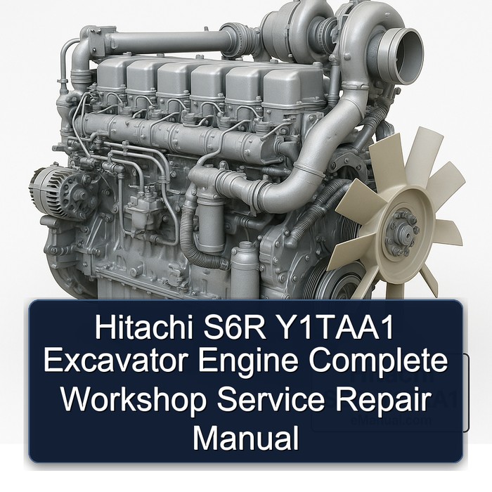 Hitachi S6R Y1TAA1 Excavator Engine Manual completo de servicio y reparación del taller