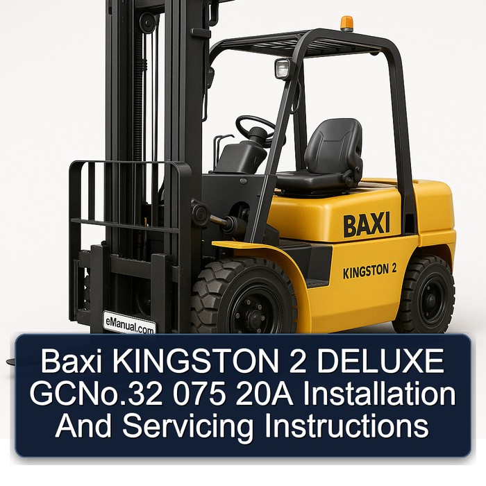 Baxi Kingston 2 Deluxe GCNo.32 075 20A Installation and Servicing Instructions PDF Download