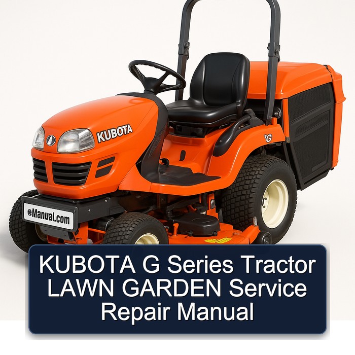 KUBOTA G Series Tractor LAWN GARDEN Service Repair Manual