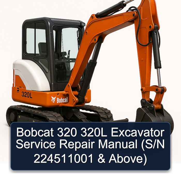 Bobcat 320 320L Excavator Service Repair Manual (S/N 224511001 & Above)