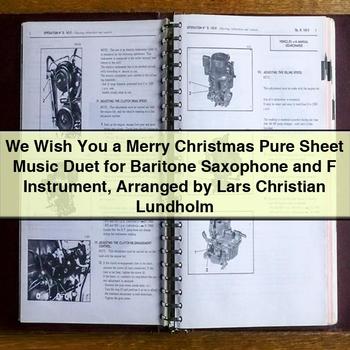 We Wish You a Merry Christmas Pure Sheet Music Duet for Baritone Saxophone and F Instrument Arranged by Lars Christian Lundholm PDF Download