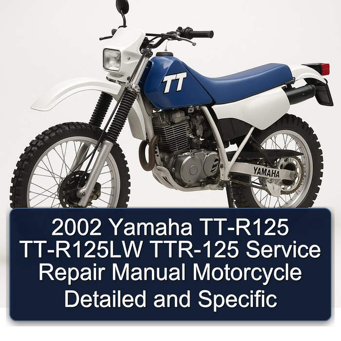 2002 Yamaha TT-R125 TT-R125LW TTR-125 Manual de servicio y reparación Motorcycle Detailed and Specific