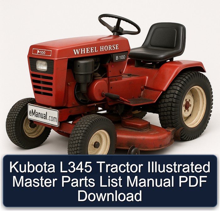 Kubota L345 Tractor Illustrated Master Parts List Manual PDF Download