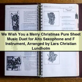 We Wish You a Merry Christmas Pure Sheet Music Duet for Alto Saxophone and F Instrument Arranged by Lars Christian Lundholm PDF Download