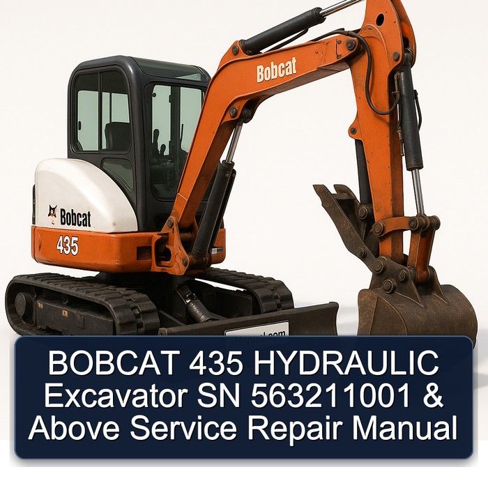 BOBCAT 435 HYDRAULIC Excavator SN 563211001 & Above Service Repair Manual 