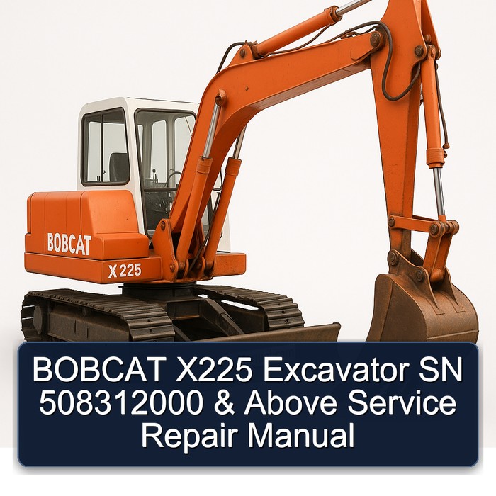 BOBCAT X225 Excavator SN 508312000 & Above Service Repair Manual 