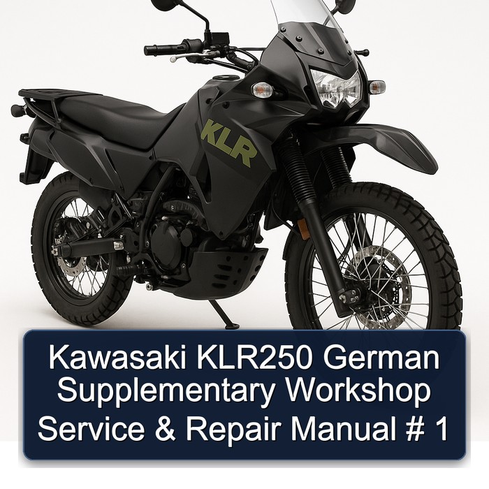 Kawasaki KLR250 German Supplementary Workshop Manual de servicio y reparación # 1