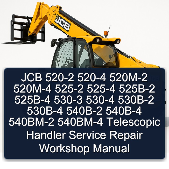 JCB 520-2 520-4 520M-2 520M-4 525-2 525-4 525B-2 525B-4 530-3 530-4 530B-2 530B-4 540B-2 540B-4 540BM-2 540BM-4 Telescopic Handler Service Repair Workshop Manual
