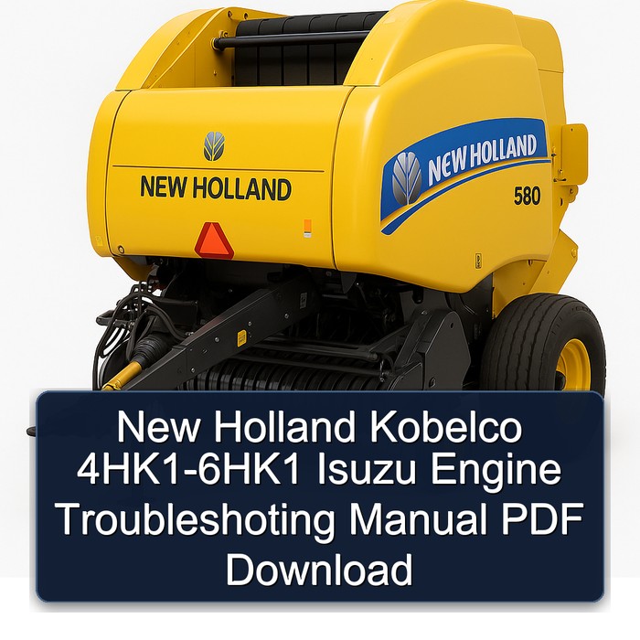 Manual de Solución de Problemas para Motores Isuzu 4HK1-6HK1 de New Holland Kobelco (PDF)