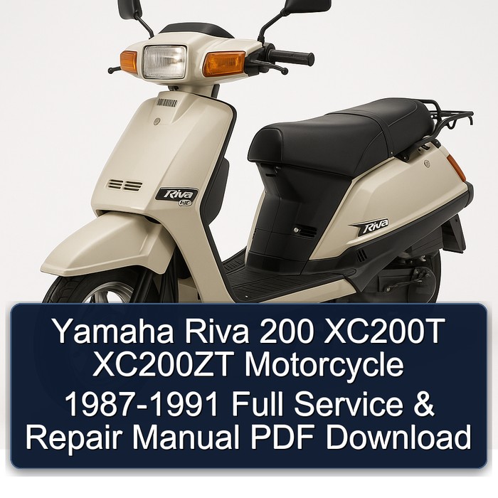 Yamaha Riva 200 XC200T XC200ZT Motorcycle 1987-1991 Full Service & Repair Manual PDF Download