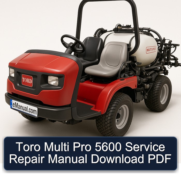 Manual de Servicio y Reparación Toro Multi Pro 5600 (PDF)