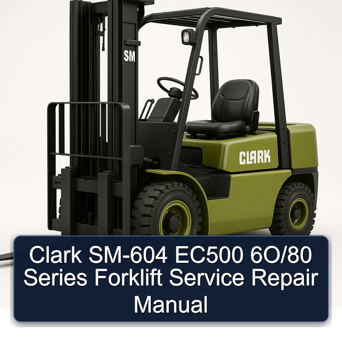 Clark SM-604 EC500 6O/80 Series Forklift Manual de servicio y reparación