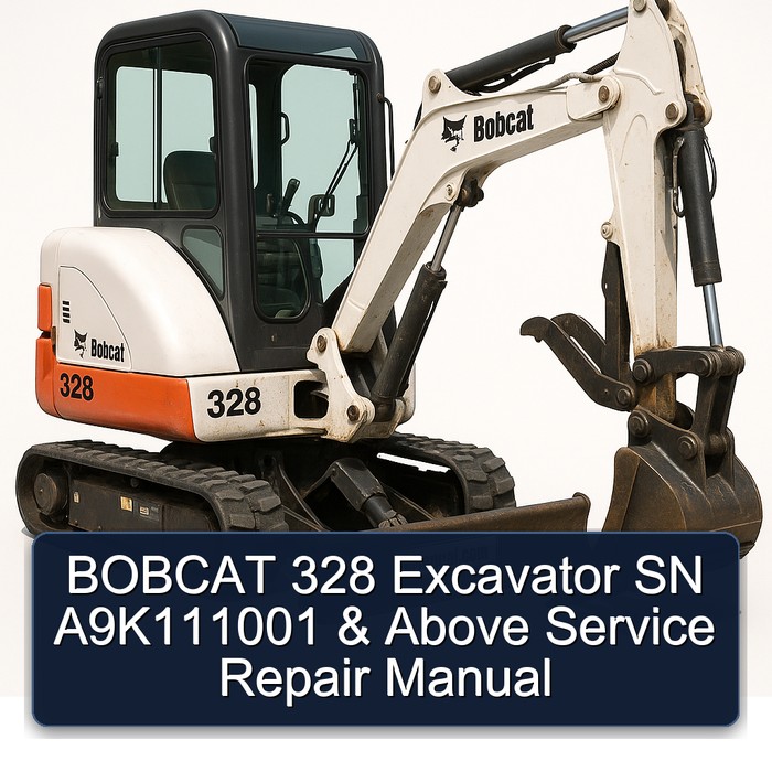 BOBCAT 328 Excavator SN A9K111001 & Above Service Repair Manual 