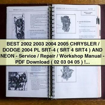 2002-2005 Chrysler/Dodge Neon SRT-4 Service Repair Workshop Manual PDF
